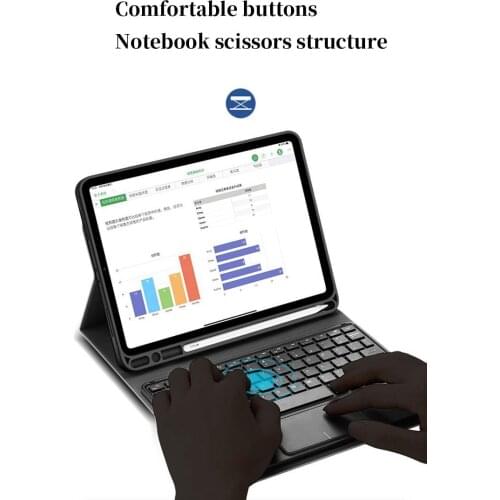 2020 Keyboard integrated protective cover For Ipad pro 11 12.9 inch Tpu Cases For Apple Ipad with Magnetic keyboard