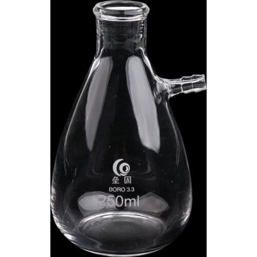 250ml Clear Glass Laboratory Filter Bottle Flask Chemistry Experiment Lab Supplies Equipment School Teaching Aid