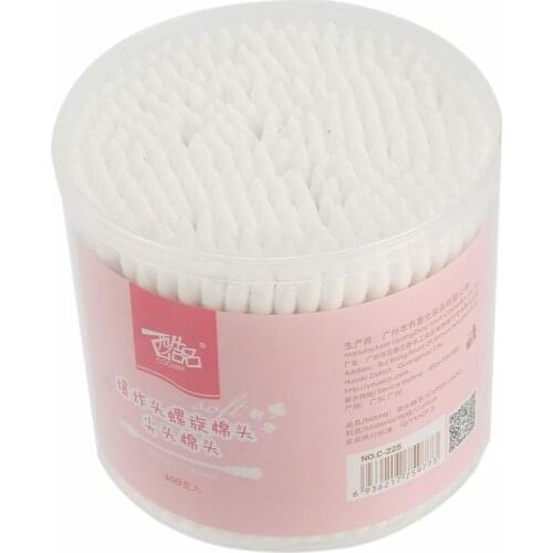 300pcs/box Cotton Swab Disposable Double Head Dual Ended Makeup Cotton Swabs Cosmetic Tool Cotton Buds Ear Clean Tools Sticks