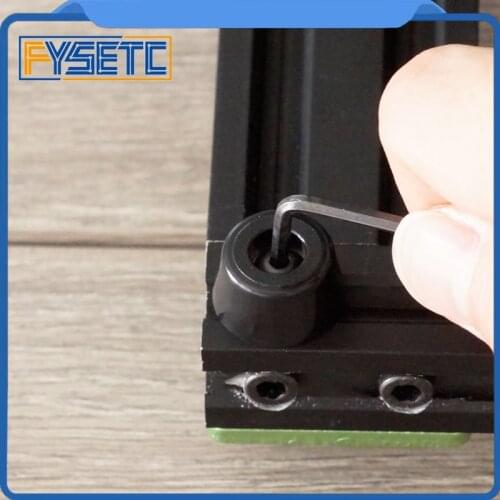 4 Sets Anti-vibration Rubber Landing Mat Feet Antivibration Feet With T Sliding Nut Block Square Nuts For 2020 Aluminum Profile