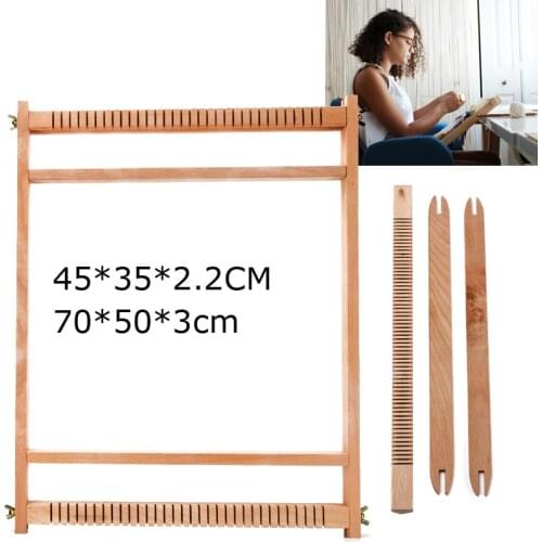 A,Factory price wood tapestry weaving machine Hand-made looms DIY square frame knitting machine with Smooth surface Beech wooden