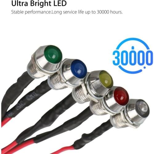 8mm Dashboard Light Accessories Corrosion resistance Indicator LED Panel