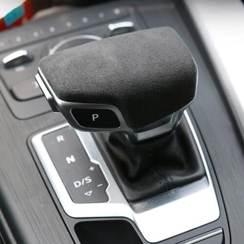 Turn fur Automatic Gearshift Handle Head Frame Cover Sticker Gear shift knob For Audi A4 S4 A5 S5 Q5 Q7 2017 2018 2019 2020