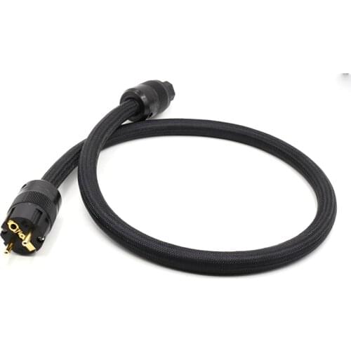 Free shipping one piece Hi-end Hi-Fi Audio Power Cable with God plated EU version connector plug