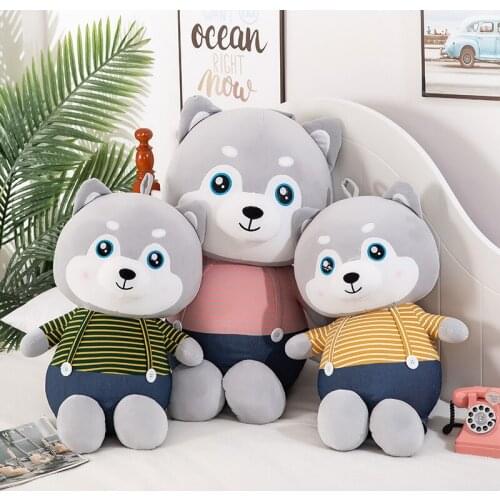Zqswkl 40/50/70cm husky large stuffed plush toy doll dog bear doll sleeping pillow hugs for boy girl birthday gift girlfriend
