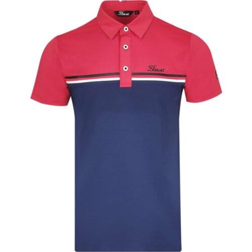 Golf Wear Quick Drying Mens Short Sleeve Outdoor Sports T-shirt Polo Shirt Moisture Absorption Breathable