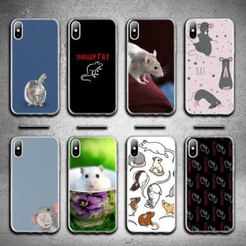 Mouse Rat Phone Case For iphone 12 11 Pro Max Mini XS Max 8 7 6 6S Plus X 5S SE 2020 XR Silicone Soft cover