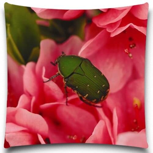 Cotton/polyester Home Car Decor Couch Insect snail/butterfly pattern Square Cushion Cover For Sofa Decorative