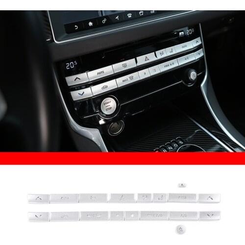 For Jaguar XF XFL 16-20 XE XEL 15-19 Central Control Air-Conditioning Button Decoration Sticker F-PACE Modification Accessories