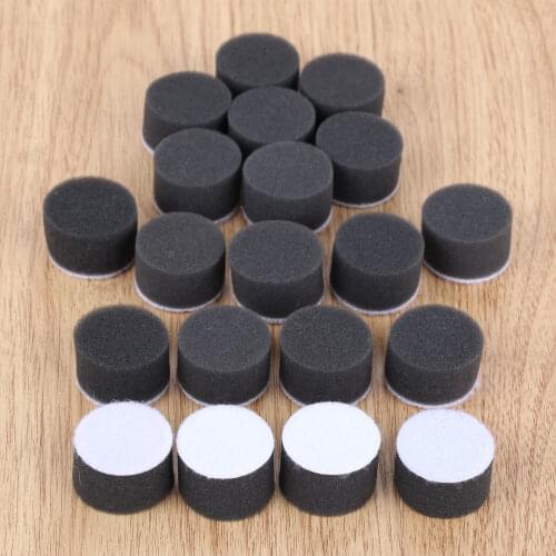 DRELD 20Pcs 1 inch Sponge Polishing Buffing Pad Kit Hand Tool For Car Polisher Wax Buffer Car Polishing Pad Cleaning Tool Black