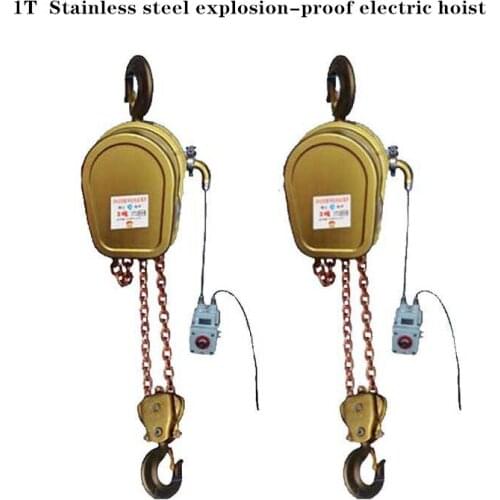 Customization of 1T stainless steel explosion-proof electric hoist pure copper explosion-proof electric hoist