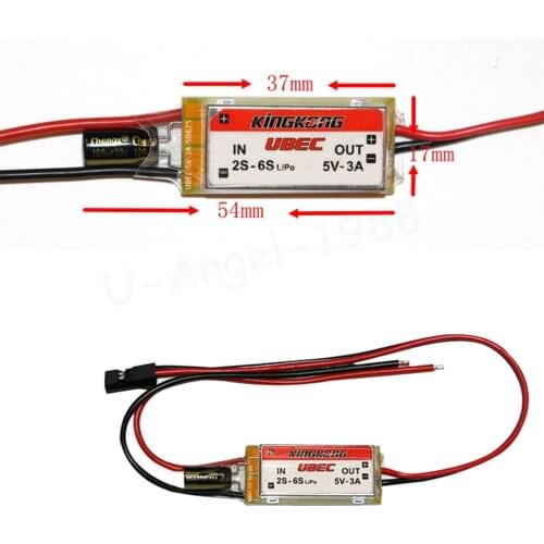 1pcs Original KINGKONG 5V 3A UBEC input 2-6S with aluminum shield receiver flight control powered