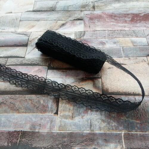 Beautiful Wholesale 10 Yards 28mm Width Black Embroidery Lace Ribbon DIY Jewelry Clothing Accessories For Sewing