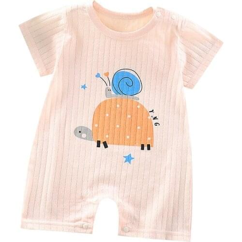Summer Baby Costume New Born Baby Short Sleeve One-piece Pajamas Cartoon Cute Girls Onesie Infantil Boutique Romper