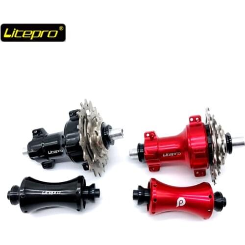 Litepro Hubs Outer 3 Speed Front 12Holes Rear 16Holes Folding Bike Straight Pull Hub 9-13-17 Teeth 14/16Inch Universal