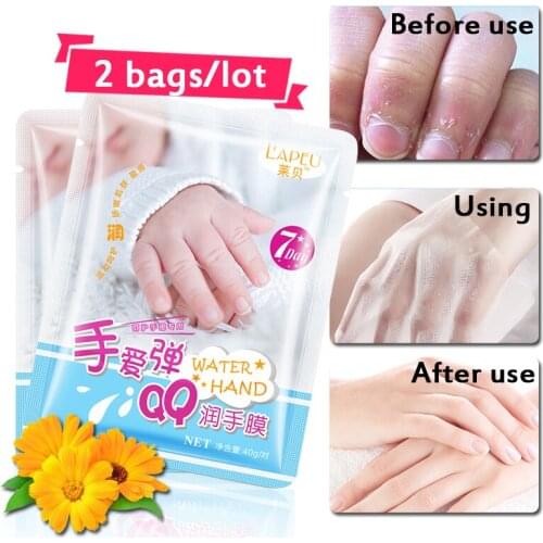 2bags=4pcs Hand Mask Chamomile Moisturizing Whitening Peeling Hand Mask Repairing Exfoliating Smooth Skin Care spa
