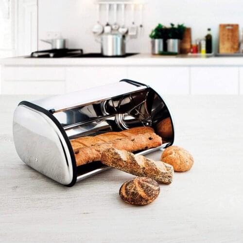CASABLANCA-Panera metal, stainless steel bread box, storage container, support home and hotel pastry bread