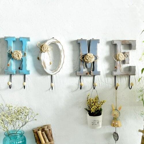 Wall Decor Love Home Wall Ornament With Hook Vintage Diy Hanging Decoration Set With Flower Decor For Home Room Home Decor