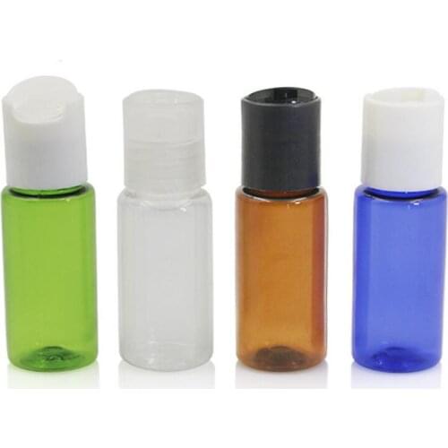 Wholesale 500pcs/lot 15ML Fashion Perfume Water Plastic Bottles Empty Bottles with Press Disk Lids