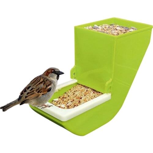 Bird Water Drinker Feeder Waterer Bird Feeder Durable Lightweight Seed Catcher Tray Hanging Food Dish Cup Cage For Bird Parrot