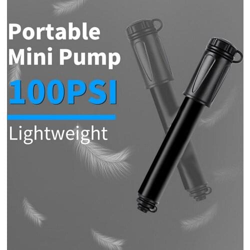 Portable MTB Bike Pump 100Psi Mini Cycling Tire Inflator Hand Air Pump Bike Accessories Mountain Road Bicycle Pump