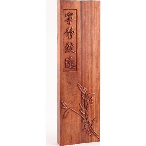 Paperweights Classical Carving Craft Sandalwood PaperWeight Chinese Calligraphy Painting Special Paperweights Stationery Supply