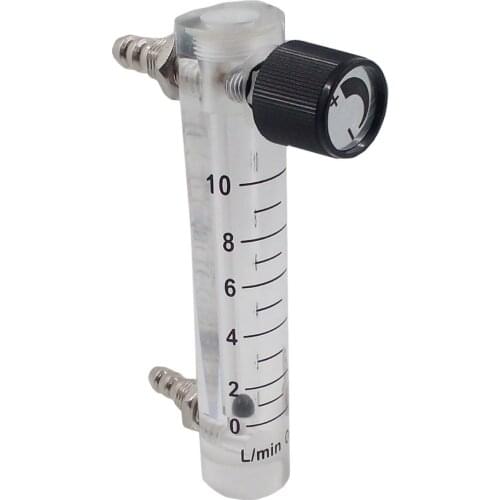 10PCS 1-10LPM air flow meter for gas air oxygen flowmeter indicator Counter Height 115mm With Metal Value