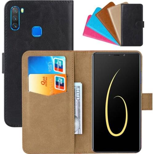 Luxury Wallet Case For Infinix Note 6 PU Leather Retro Flip Cover Magnetic Fashion Cases Strap