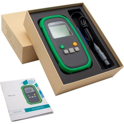 Handheld Digital Tesla Meter Magnetic flux density B value tester Permanent Magnet Gauss Meter LEMO Probe