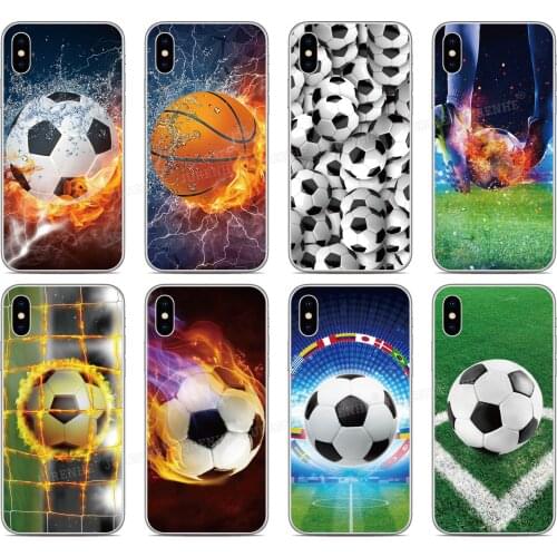 For iPhones 12 Mini 11 Pro XS Max XR X 6 7 8 Plus SE2 SE 2020 Football Soccer Silicone Phone Case For iPod Touch 7 6 5 Cover