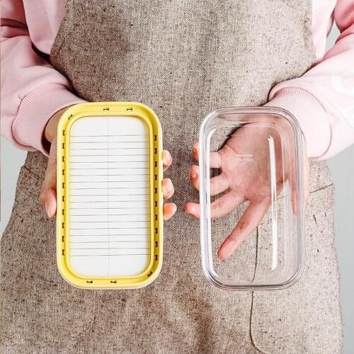 Cheese Butter Slicer Storage Box 2 in 1 Butter Dish Butter Slicer Cutter with Sealed Lid Butter Keeper Cheese Container