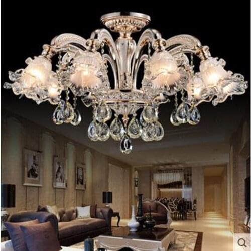 Alloy Luxury Atmosphere Jane European Crystal Chandelier Living Room Lighting Restaurant Lights American Bedroom Ceiling lamps