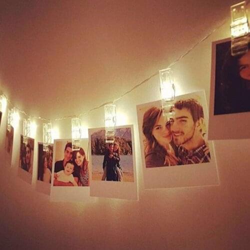 1.5M Transparent Clips LED String Light Photo Card Clip Garland Fairy Light Wedding Valentines Day Party Photo Wall Decoration