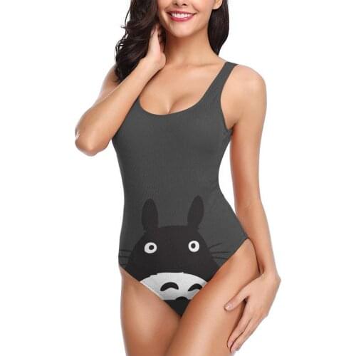Women 2021 Exotic Bikinis Totoros Lovely Cat Women Swimsuit One-Piece swimsuit Anime Manga Chibi Women Beach wear
