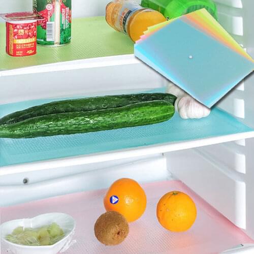 1/4PCS Reusable Refrigerator Pads Waterproof Shelf Liner Cover Moisture Mildew Proof Drawer Tableware Mat Non Slip Kitchen Tools