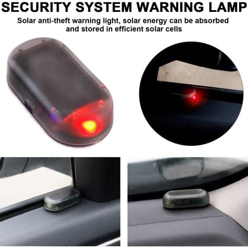 1 Pc Universal Car Fake Solar Power Alarm Lamp Security System Warning Theft Flash Blinking Anti-Theft Caution Alarm LED Light