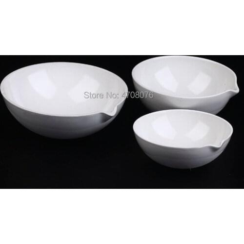 150ml 2pcs/pack Porcelain evaporating dish with spout round bottom Pan evaporation Lab for scientific experiments dia