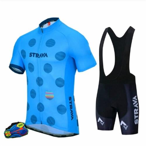 STRAVA 2021 Pro Team Mens Racing Cycling Suit Tops Triathlon Pro Bike Wear Quick Dry Jersey Ropa Ciclismo Cycling Clothing Sets