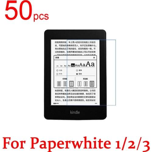 50pcs Ultra Clear/Matte/Nano anti-Explosion LCD Screen Protector Film Cover For Amazon Kindle Paperwhite 1/2/3 Protective Film