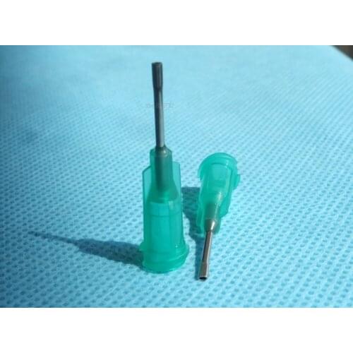 50pk 18gauge 1/2-inch Oval Blunt Needle Dispense Tip ,Glue Dispensing Needle
