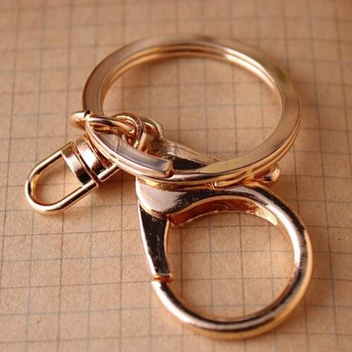 6pcs 30mm Lobster Clasp Hook Keychain Clips Key Hook Car Keychain Split Key Ring for Diy Jewelry Making Accessories Wholesale