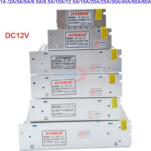 Wholesale DC12V Lighting LED Power Supply 3A/5A/8.5A/10A/12.5A/15A/20A/25A/30A/40A/50A/60A led lamp strip Transformers