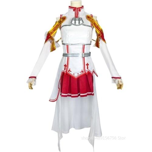 Anime Sword Art Online Asuna Yuuki Cosplay Costumes Halloween Christmas Party SAO Asuna Battle Suit Outfits Uniform Women Girl