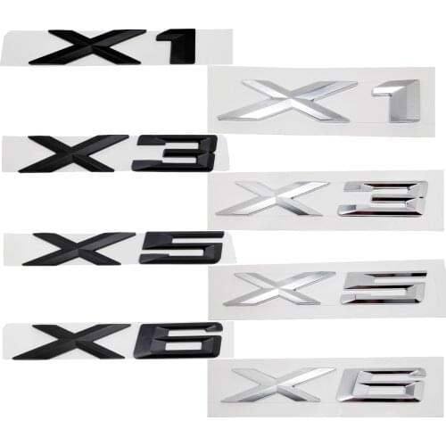 Car Decoration Silver Black Badge For BMW X1 X3 X5 X6 M5 E34 E39 E70 E60 E61 E71 F01 F39 F25 F48 Car Trunk Sticker Emblem Decal