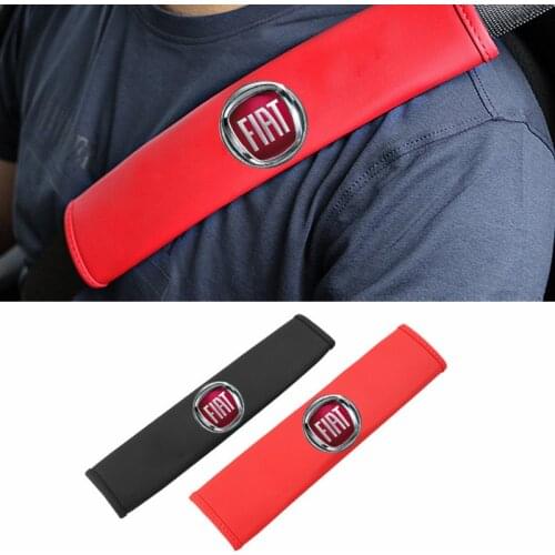 Auto Seat Belt Covers Shoulder Cushion Protector for Fiat Abarth Aegea Doblo Panda Uno Palio Car Seat Belt Cover Protection