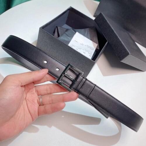 Italy srl Leather belt ladies jeans fashion joker decorative leather waist belt Korean INS wind contracted black belt women