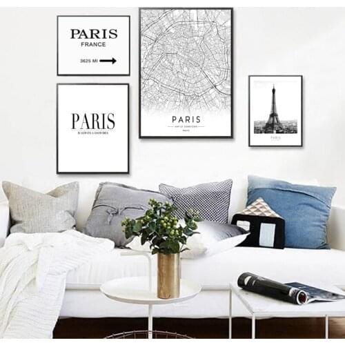 Modern Style Map City Scene Arrow Canvas Paintings High Definition Nordic Posters And Prints Wall Pictures For Living Room Decor