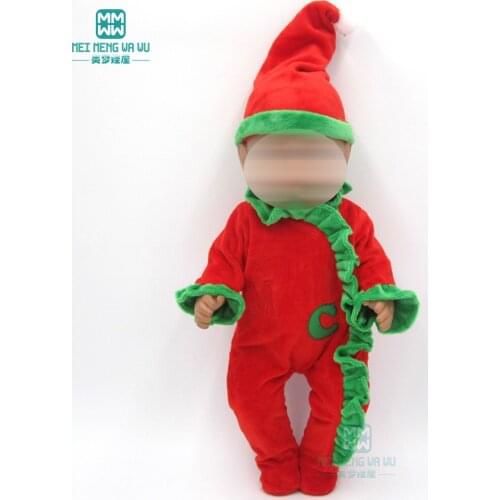 Dolls clothes for 43cm toy new born doll accessories christmas baby clothes baby jumpsuit