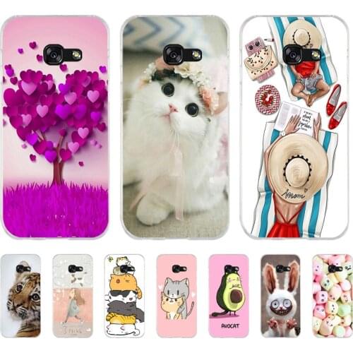 Soft Case For Silicone Back Cover For Cute Phone Cases Cover Bumper for Samsung Galaxy A3 A5 2015 2016 2017 A6 Plus 2018 case
