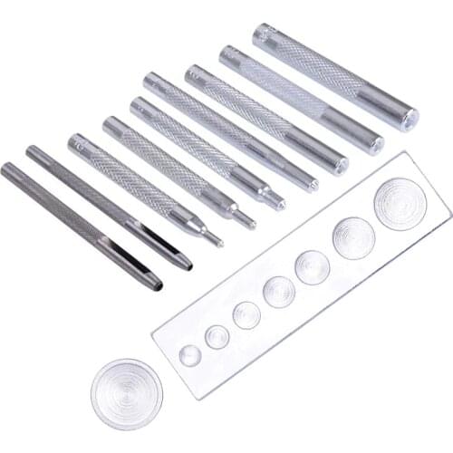 Nonvor 11Pcs/Set Rivet Fastener Buttons Installation Kit For Hand Hole Punch Material Accessories Metal DIY Leather Craft Tool